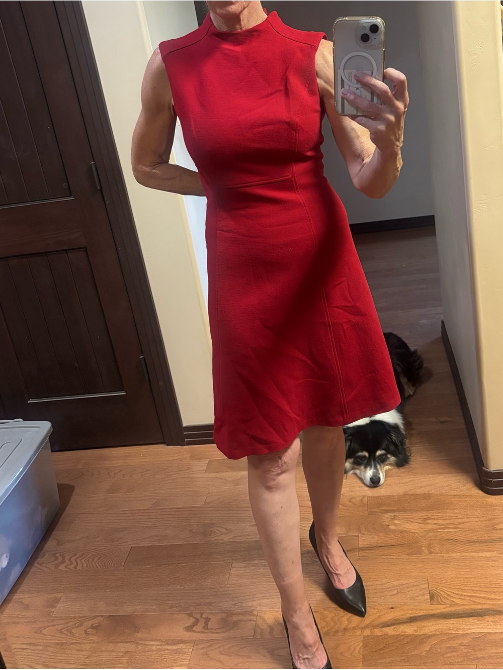 Worth Sleeveless Red Midi Dress